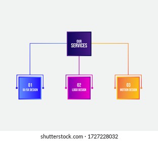 Modern gradient info graphic vector design