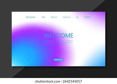 Modern Gradient Landing Page Design – Blue and Purple UI Template