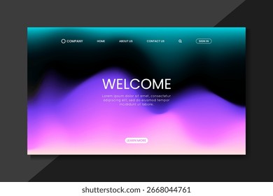 modern gradient landing page design for creative websites
