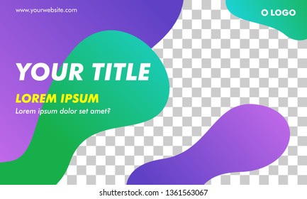 Modern gradient landscape banner template