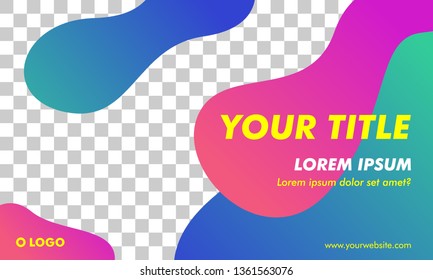 Modern gradient landscape banner template