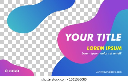 Modern gradient landscape banner template