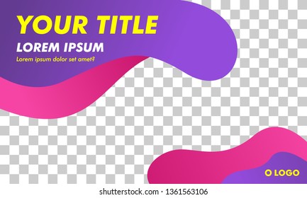 Modern gradient landscape banner template