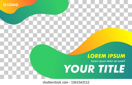 Modern gradient landscape banner template