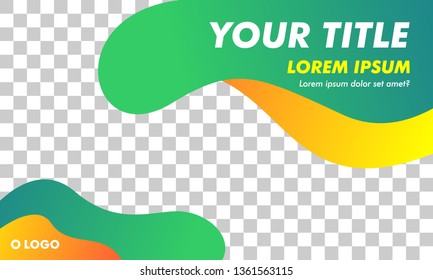 Modern gradient landscape banner template