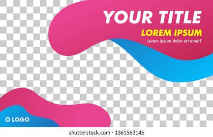 Modern gradient landscape banner template