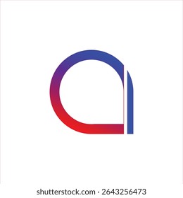 Modern Gradient Letter A Logo Design. A creative and modern letter "A" logo featuring a gradient transition from red to blue. Perfect for digital banding, or corporate identity.