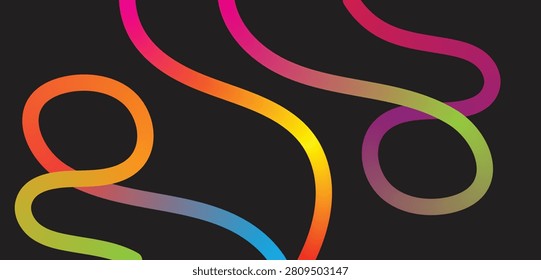 Modern Gradient Line Wave Background for Web Banners with Abstract Digital Data Stream Concept with Neon Wave Illustration.