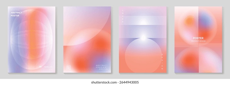 Moderno gradiente líquido vidro poster fundo vetor set.Cover modelo com perspectiva geométrica prisma forma. Design ideal para mídia social, capa, banner, papel de parede, promoção, anúncios.