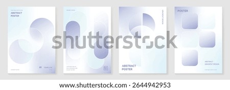 Modern gradient liquid glass poster background vector set.Cover template with perspective geometric prism shape. Ideal design for social media, cover, banner, wallpaper, promotion, ads.