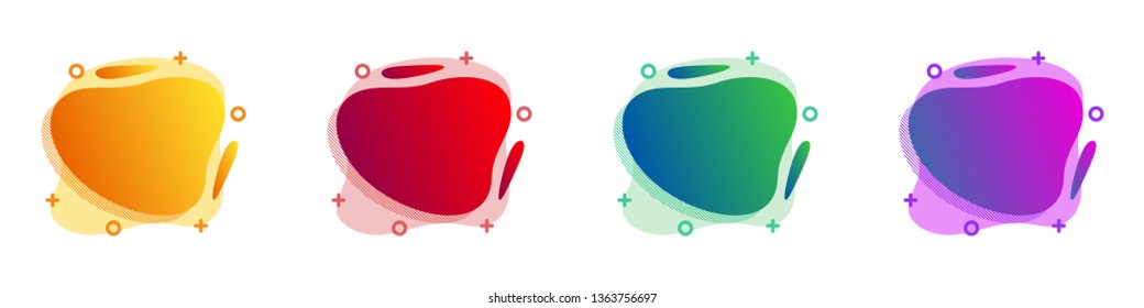 Modern Gradient Liquid Shape with Different Color Options. Fluid Shape Background for Social Media Post, Banner Ads, Website Platform and Media Presentation