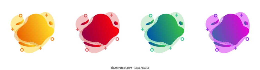 Modern Gradient Liquid Shape with Different Color Options. Fluid Shape Background for Social Media Post, Banner Ads, Website Platform and Media Presentation