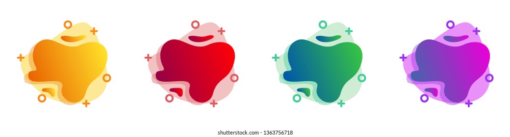 Modern Gradient Liquid Shape with Different Color Options. Fluid Shape Background for Social Media Post, Banner Ads, Website Platform and Media Presentation