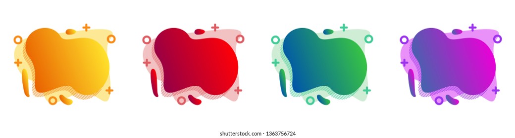 Modern Gradient Liquid Shape with Different Color Options. Fluid Shape Background for Social Media Post, Banner Ads, Website Platform and Media Presentation