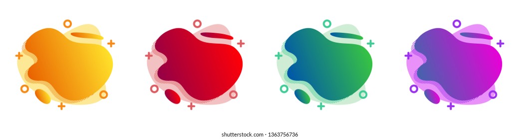 Modern Gradient Liquid Shape with Different Color Options. Fluid Shape Background for Social Media Post, Banner Ads, Website Platform and Media Presentation
