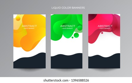 Modern Gradient Liquid Shape with Different Color Options. Fluid Shape Background for Social Media Post, Banner Ads, Website Platform and Media Presentation 