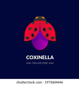 Modern gradient logo of Coccinela. For Pest company logo or biologist insect symbol.