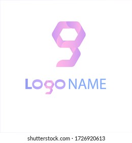 modern gradient logo template with abstract shape