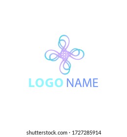 modern gradient logo template with abstract design