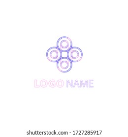 modern gradient logo template with abstract design