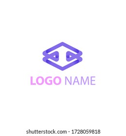 modern gradient logo template with abstract design