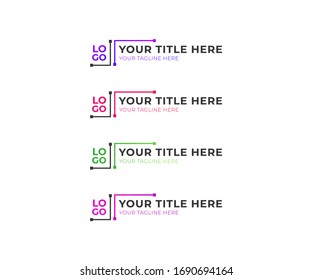 Modern gradient lower thirds banner vector for youtube channel, tv channel and video editing 