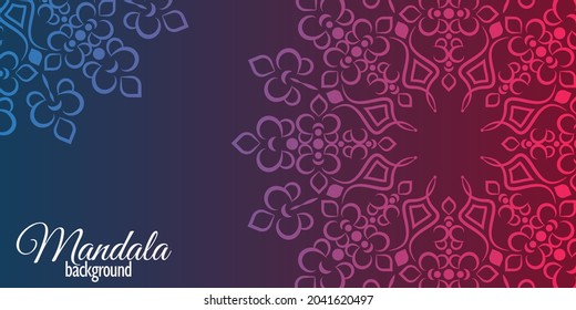 Plantilla de fondo de mandala de degradado moderno