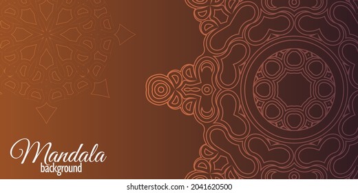Modern gradient mandala background template