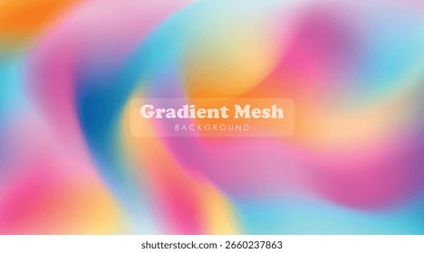 moderner Farbverlauf-Mesh-Hintergrund bunt, Vorlage, Vektordesign
