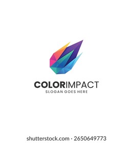 Modern Gradient Meteor Logo Design