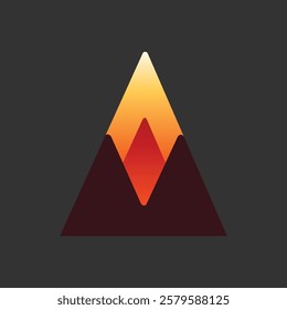 Modern Gradient Mountain Logo Design