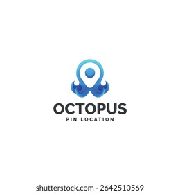 Moderno Gradiente Octopus Logo Design