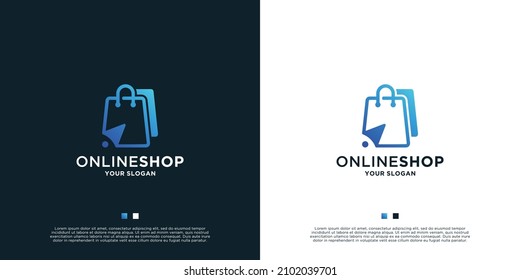 inspiración para el diseño del logotipo de la tienda en línea de degradado moderno