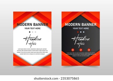 Modern Gradient Orange Curved Banner Template, can be used for business designs, presentation designs or any suitable designs.