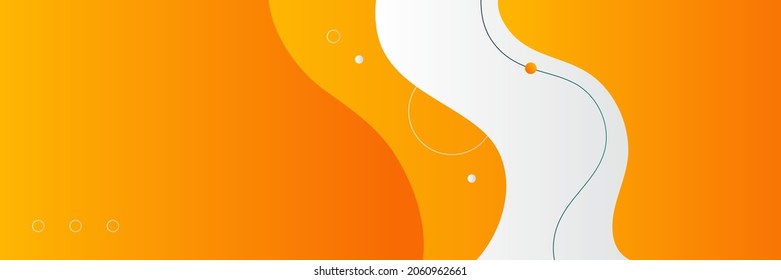 Modernes Farbverlauf-Orange- und gelb-abstraktes Banner-Hintergrunddesign