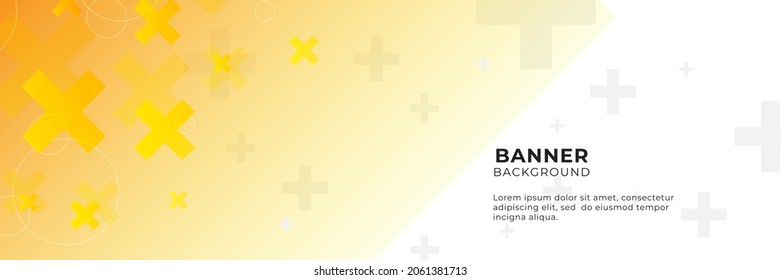 Modern gradient orange and yellow abstract banner background design template