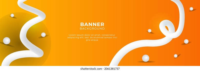 Modern gradient orange and yellow abstract banner background design template
