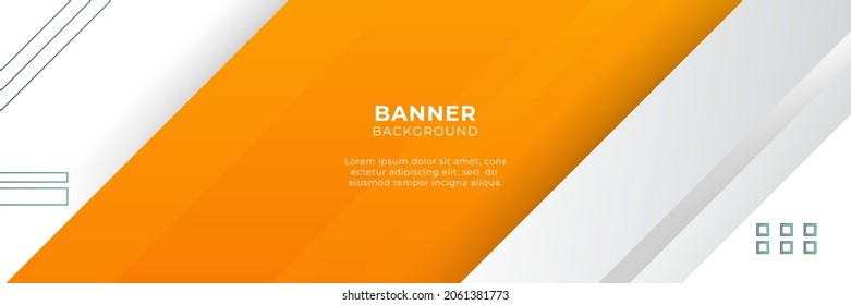 Modern gradient orange and yellow abstract banner background design template