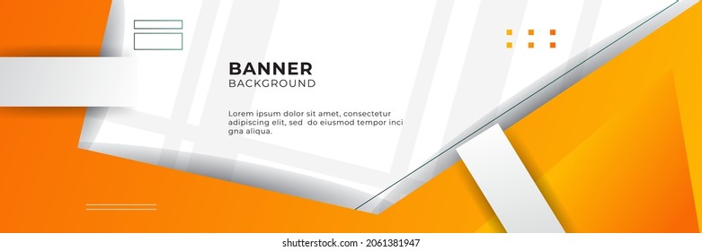 Modern gradient orange and yellow abstract banner background design template