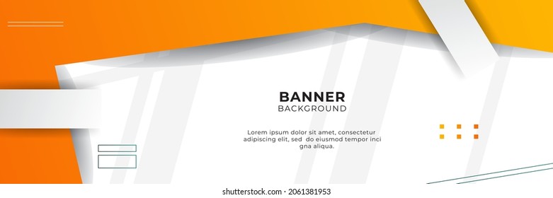 Modern gradient orange and yellow abstract banner background design template