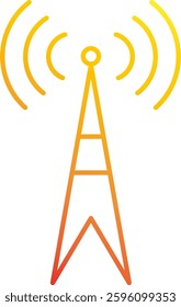 Modern gradient outline icons representing innovation, connectivity, and the digital revolution