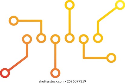 Modern gradient outline icons representing innovation, connectivity, and the digital revolution