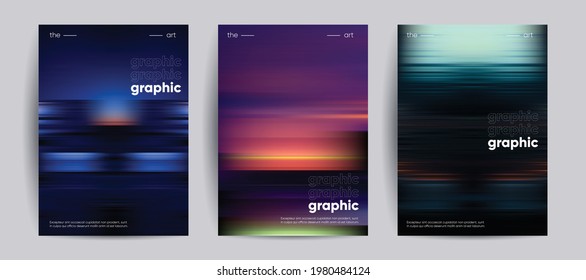 Modern gradient patterns. Brochure cover templates. Vector illustration.