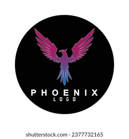 Modern Gradient Phoenix Logo design vector illustration -Monogram for business, internet, online shop, label or packaging - Modern Logo design concept vector - logo designs concept 