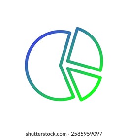 Modern Gradient Pie Chart Graphic Representation