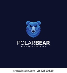 Modern Gradient Polar Bear Logo Design