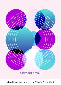 Modern gradient poster background. Minimalist cover template with vibrant perspective geometric prism shapes. Design for social media, cover, banner, flyer. Vector illustration