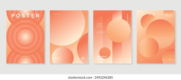 Modern gradient poster background vector set. Minimalist style cover template with vibrant perspective 3d geometric prism shapes collection. Ideal design for social media, cover, banner, flyer.