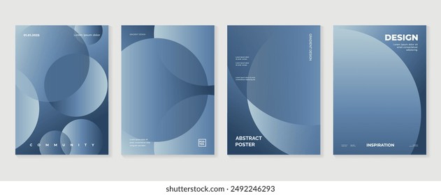 Modern gradient poster background vector set. Minimalist style cover template with vibrant perspective 3d geometric prism shapes collection. Ideal design for social media, cover, banner, flyer.