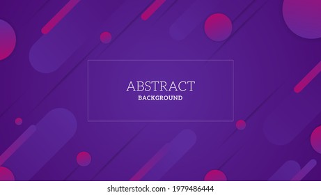 Modern Gradient Purple Abstract Geometric Shapes Background. Can Be Used For Banner, Wallpaper, Cover, Website Or Presentation.